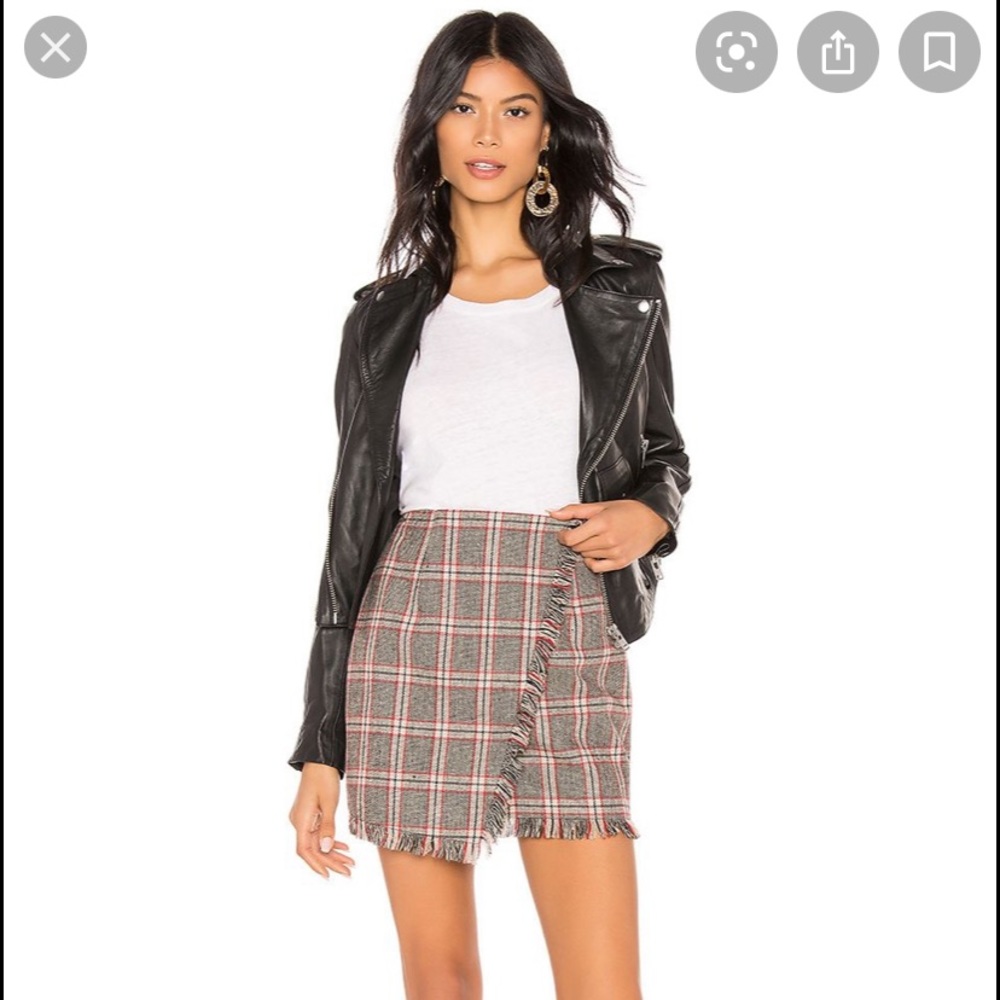 Revolve plaid skirt